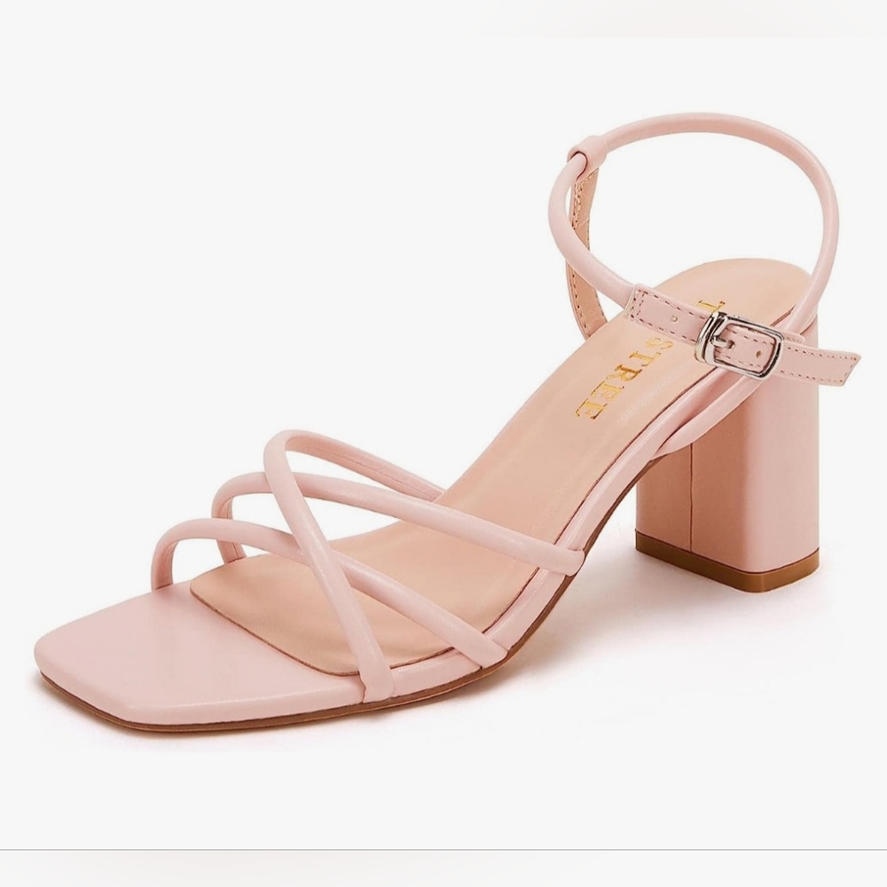 NIB Tinstree Strappy heeled Sandals size 7 pink